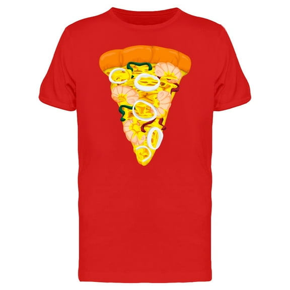 Seafood Slice Of Pizza T-Shirt Men -Image by Shutterstock, Male Large