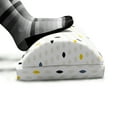 thumbnail image 5 of Modern Foot Rest, Modern Geometric Shapes Polka Dot Tear Drop Forms Pattern Graphic Art Print, Non-Slip Backing Adjustable Ergonomic Memory Foam Leg Support for Office, Yellow White Grey, by Ambesonne, 5 of 5