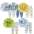 thumbnail image 3 of Ensemble de Pyjamas à Manches Longues pour Bébés et Tout-Petits, Hauts à Col Rond + Pantalons en Coton Doux, 3 of 3