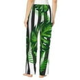 thumbnail image 3 of Fotbe Palm Greenery Women's Pajama Pants,Sleepwear Pants,Pj Bottoms Drawstring And Pockets-Medium, 3 of 9