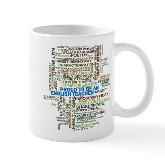 CafePress - Proud English Teacher Mug - 11 oz Ceramic Mug - Novelty Coffee Tea Cup