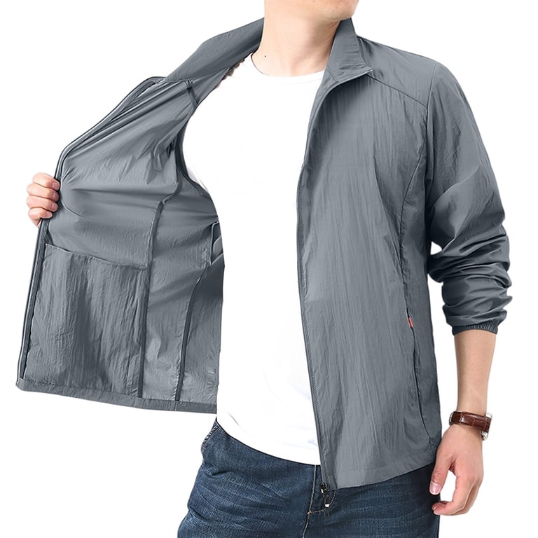 Homeyce Men's Summer Lightweight Sun Protection Jacket Windbreaker