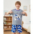 thumbnail image 6 of Fiodrimy Boys Pajamas Big Boys Summer Short Sleeve PJ Set Kid Sleepwear Boys Pajamas Size 8-14, 6 of 7