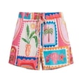 thumbnail image 4 of Women's Casual Shorts,Tropical Fruit Print , Elastic Summer Daily Beach Shorts, High Waist Loose Vacation Beach Shorts, 4 of 5