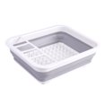 thumbnail image 1 of Zootealy Dish Drying Rack Collapsible Folding Dish Rack for Easy Storage Water Drainer Sectional Cutlery Portable Dinnerware Basket for Kitchen RV Campers, 1 of 8
