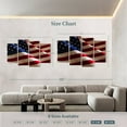 thumbnail image 3 of Elephant Stock Rippled American Flag Wall Art - Horizontal Multi Panel Canvas - Living Room Wall Decor - Flags Multi Panel - Red And Blue Decor - 75" x 48", 3 of 4