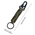thumbnail image 2 of Raided Paracord Keychain With Carabiner Clip Heavy Duty Lanyard Key Ring For Outdoor Camping Backpack Gear Attachment(Green-14X3.2Cm), 2 of 3
