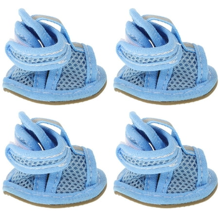 4 Pcs Paw Pet Shoes Dog Boots Pet Supplies Anti- Dog Shoes Sandals for Dogs Dog Sandal