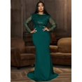 thumbnail image 2 of Plus Size Women's Dress 2023 New Fashion Large High Waist Lady Female Maxi Dress Long Sleeve Tassels Evening Party DressesXXXL Gao Jinjia LED, 2 of 2