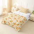 thumbnail image 2 of Manfei Cute Dalmatian Corgi Twin Comforter Sets, Spring Tulip Flower Bedding Set, Cream, Polkadot Reversible, 2-Piece, 1 Comforter and 1 Pillowcase, 2 of 7