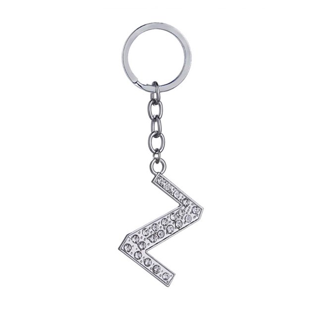 Up to 65% Off 26 Letters Key Ring Chain Unisex Keychain Fashion New Alphabet Keyring Gift Necklace Rings Earring Jewelry on Clearance