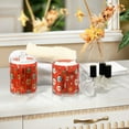 thumbnail image 4 of Yayeee 2 Pack Qtip Holder Bathroom Cotton Swab Canister with Lid Clear Dispenser Set, Retro Christmas Ornaments Pattern, 4 of 6