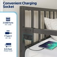 thumbnail image 4 of Greenstell Twin Size Daybed with LED Light & Charging Station, Multi-Functional Sofa Bed Daybed for Kids/Teens, No Box Spring Required, Black, 4 of 7