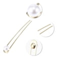 thumbnail image 5 of Unique Bargains 1 Pc Grace Pearl U-shaped Hair Pins Hair Clips for Girls 5.79"x0.79"x0.75" Gold Tone, 5 of 5