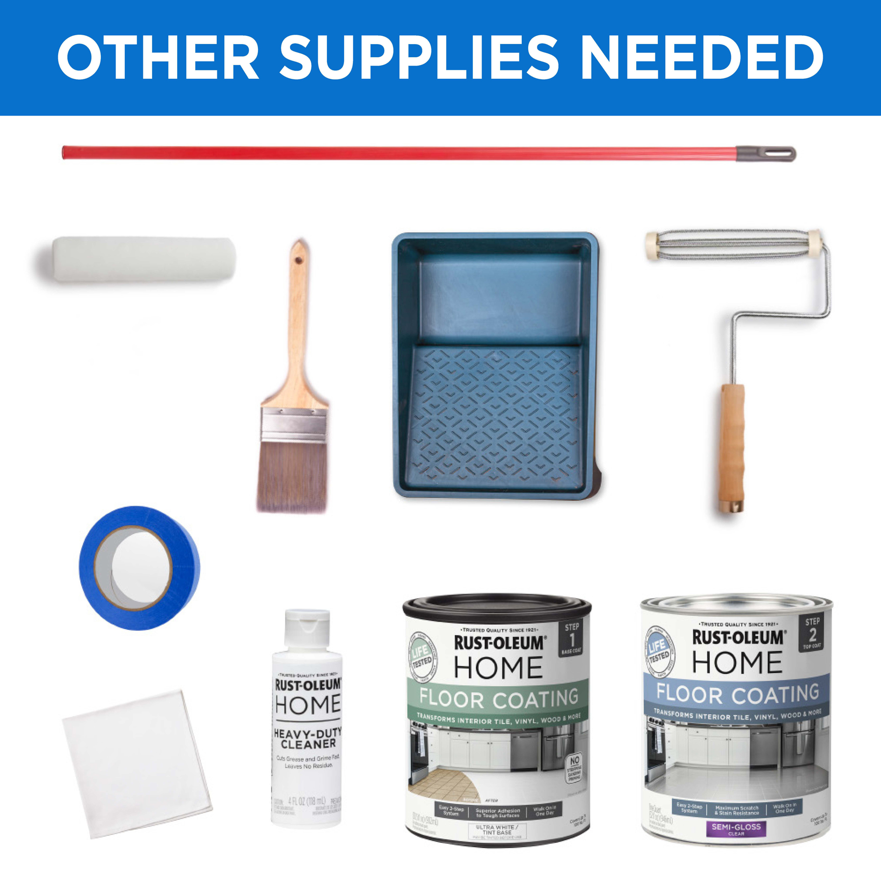 Aged Gray, Rust-Oleum Home Semi-Gloss Floor Coating Kits