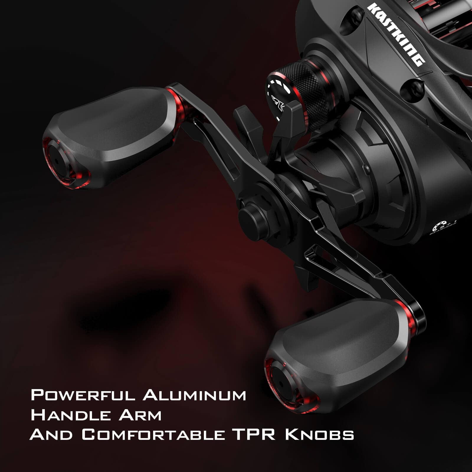 KastKing Left Baitcasting Fishing Reel, Graphite Frame, 7.2:1 Gear Ratio, 5+1 -Brutus