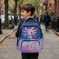 thumbnail image 4 of Aplkyhs Pink Axolotl Backpack for Boys 6-18 Just A Boy Who Loves Football School Bag Water Resistant Lightweight Bookbag for School Travel, 4 of 7