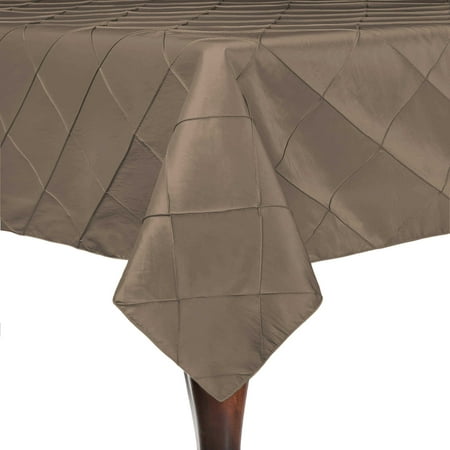 

Ultimate Textile (10 Pack) Embroidered Pintuck Taffeta 54 x 54-Inch Square Tablecloth Taupe