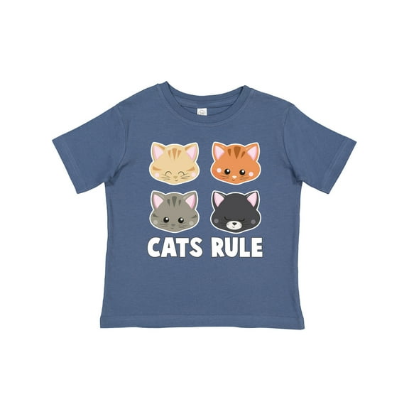 Inktastic Cats Rule with Cat Heads Boys or Girls Baby T-Shirt