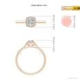 thumbnail image 4 of ANGARA Natural Cushion Diamond Halo Engagement Ring in 14K Rose Gold for Women (Size-4mm| Color-I-J| Clarity-I1-I2) | April Birthstone, Anniversary, Jewelry Gift for Women | Natural Diamond Ring, 4 of 9