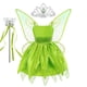 thumbnail image 3 of Disfraz de Campanilla para niña, disfraz de elfo verde para carnaval, fiesta de cumpleaños, Halloween, 3 of 5