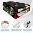 thumbnail image 4 of Quilts Twin Size Bedding Set, Red Gnomes Christmas Lightweight Quilted Comforter, Xmas Tree Elk Snowflake Balls Soft Reversible Bedspread Coverlet with Pillow Covers for All Season, 68" x 86", 4 of 9