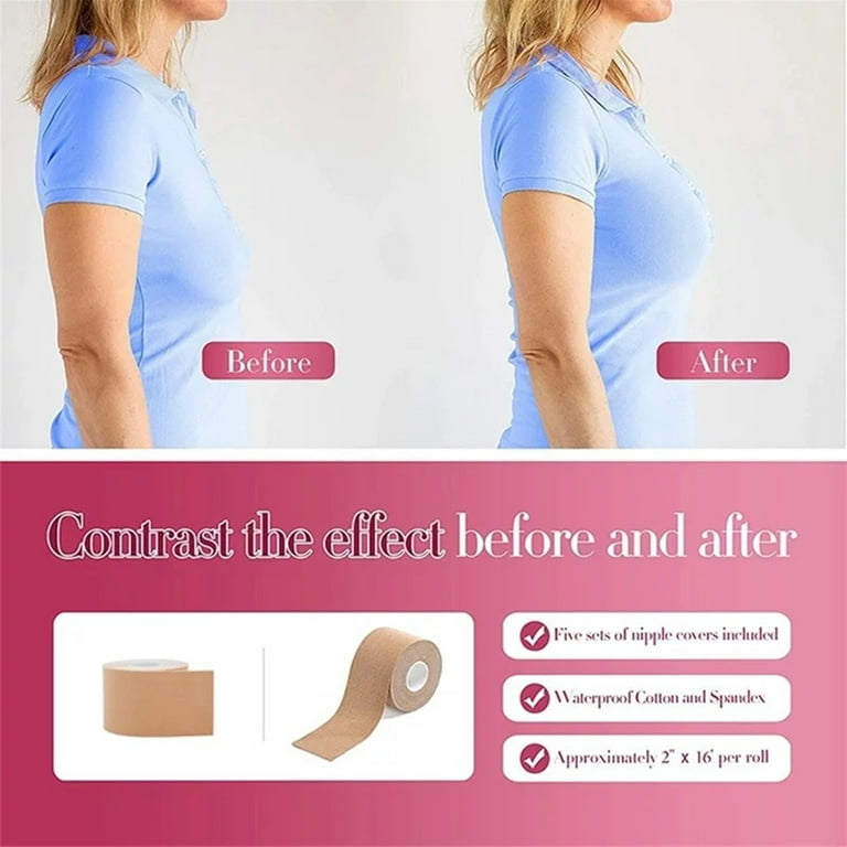 WAKYME 1 Roll Women Push Up Bras For Self Adhesive Silicone Breast Stickers  Strapless Body Invisible Bra DIY Breast Lift Up Boob Tape