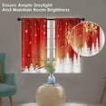 thumbnail image 6 of Christmas Gold Snowflakes Kitchen Curtains Winter Window Curtains Over Sink Set of 2, Cute Snowman TreesRod Pocket Short Tier Curtains for Kitchen, Christmas Small Kitchen Decor (26x36 Inch), 6 of 6