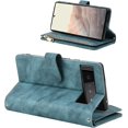 thumbnail image 3 of for Google Pixel 6 Phone Case Wallet for Women Men with Crossbody Strap Lanyard,Google Pixel 6 Wallet Case with Card Holer,Zipper Pocket PU Leather Phone Case for Pixel 6, 6.4 Inch, Blue, 3 of 9