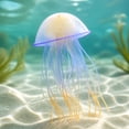 thumbnail image 6 of Clear Jellyfish Decor, Floating Artificial Jellyfish Ornament for Fish Tank Aquarium, Swims with Water Flow, Blue, 4.53 x 2.56 Inch, 6 of 7