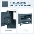 thumbnail image 5 of 36" Bathroom Vanity with Ceramic Sink, Freestanding Storage Cabinet with Drawers and Shelves, Blue Gray, 5 of 8