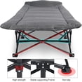 thumbnail image 5 of REDCAMP Padded Folding Camping Cot for Adults Heavy Duty Sleeping Cot Bed with Pad Travel Camp Cots with Carry Bag Portable for Outdoor Home Office Gray, 5 of 8