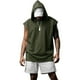 thumbnail image 4 of Camisetas sin mangas con capucha para entrenamiento para hombre, camisetas verdes con músculos para culturismo, camisetas sin mangas para gimnasio, 4 of 6