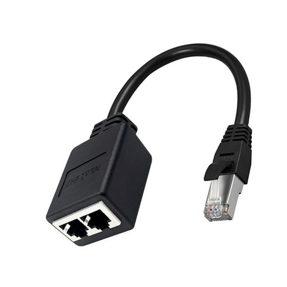 Ethernet Cable Splitter Rj45 1 Male to 2 Female Socket Port Network Cord High Speed Cable Splitter Adapt 2 In 1