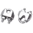 thumbnail image 4 of 2mm 1/16 Inch Stainless Steel Wire Rope Cable Clamp Fastener 12pcs, 4 of 5