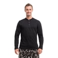 thumbnail image 2 of 2 Piece Mens Microfleece Pajama Sets – Ultra Soft PJ Pants with Henley Shirt, 2 of 7