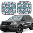 thumbnail image 1 of Saiise Funny Pig Faces for Foldable Car Sun Shades (2-Pack) Offer Sun Protection with an Easy-fold Design for Convenient Windshield Shading-Large, 1 of 6