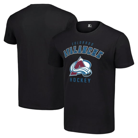 Men's Starter Black Colorado Avalanche Logo T-Shirt
