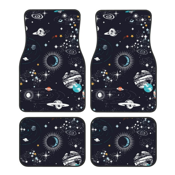Fotbe Galaxy2 Juego de 4 Tapetes para Auto con Estampado – Alfombrillas de Goma Reforzada, Diseño Antideslizante, Protección para Todo el Año – Vehículos, Autos, Camionetas y SUVs