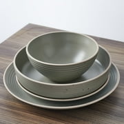 Stone Lain Lauren 16-Piece Dinnerware Set Stoneware, Green