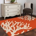 thumbnail image 4 of Sea White Coral Orange Washable Area Rugs 2.7'x5', Marine Background Modern Art Low Pile Throw Living Room Rug Non-Slip Sturdy Edge Binding Carpet for Indoor Entryway Bedside Kitchen, 4 of 9