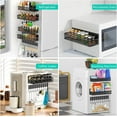 thumbnail image 7 of ZeenArt 3 Pack Magnetic Spice Rack, Refrigerator Spice Rack Organizer with Metal 10-Hooks, Black, 7 of 7