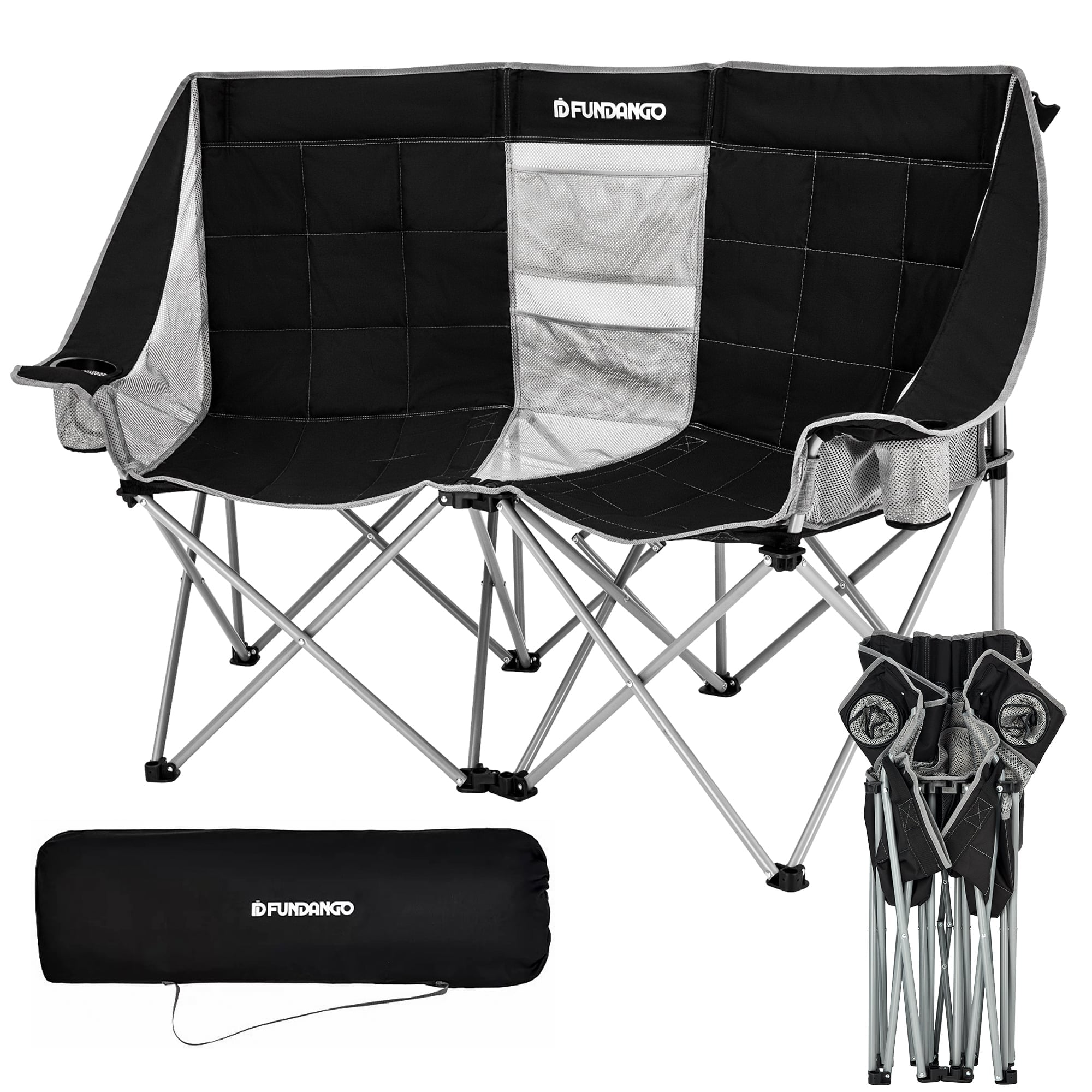 Oversized Padded Double Love Seat Camping Chair – Heavy Duty Frame