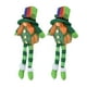 thumbnail image 5 of Gnomos del día de San Patricio, 2 piezas de muñecos grandes del día de San Patricio, duende irlandés verde con patas, adornos para la mesa del hogar, características mejoradas, 5 of 12