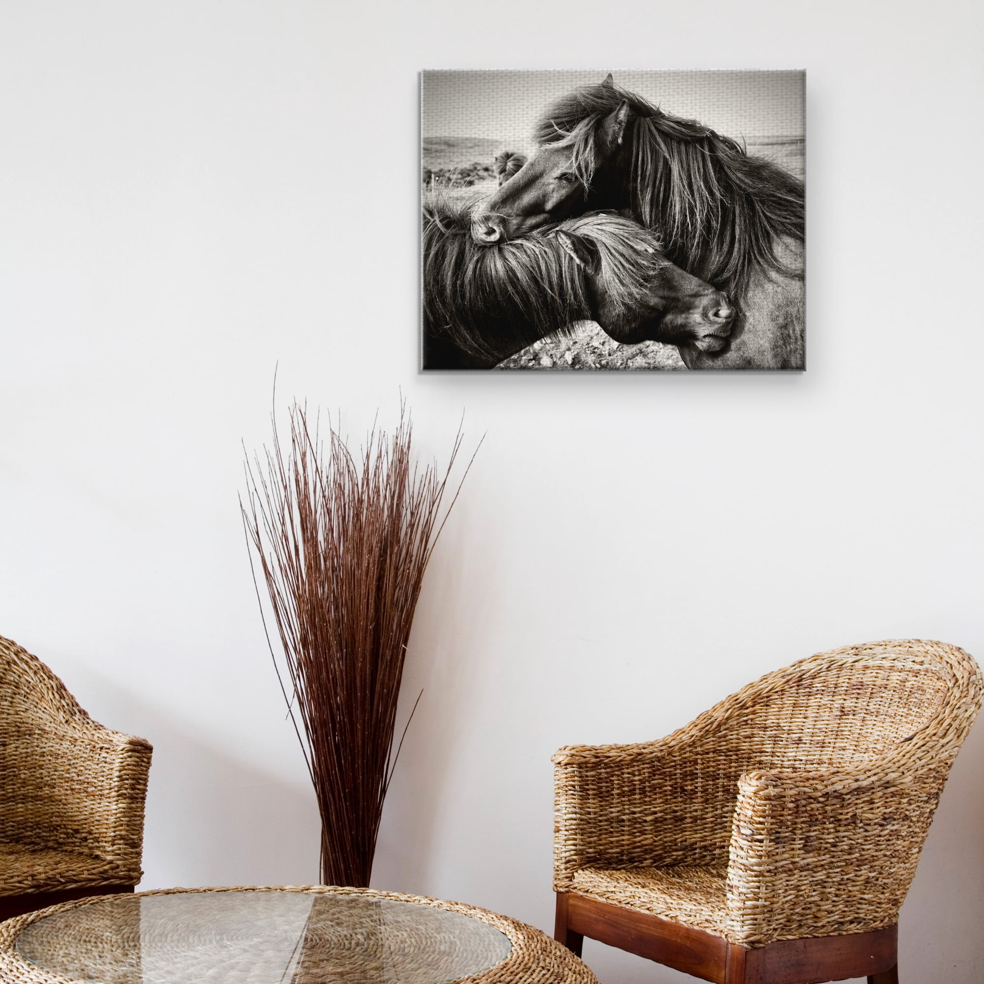 Masterpiece Art Gallery True Love Two Horses by Belle Maison Canvas Photo Art Print 22" x 28"