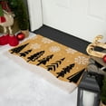 thumbnail image 3 of Northlight Trees and Snowflakes Natural Coir Christmas Outdoor Doormat 18" x 30", 3 of 6