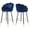Blue, variant on Hausfame Modern Velvet Swivel Bar Stools Green (Set of 2)