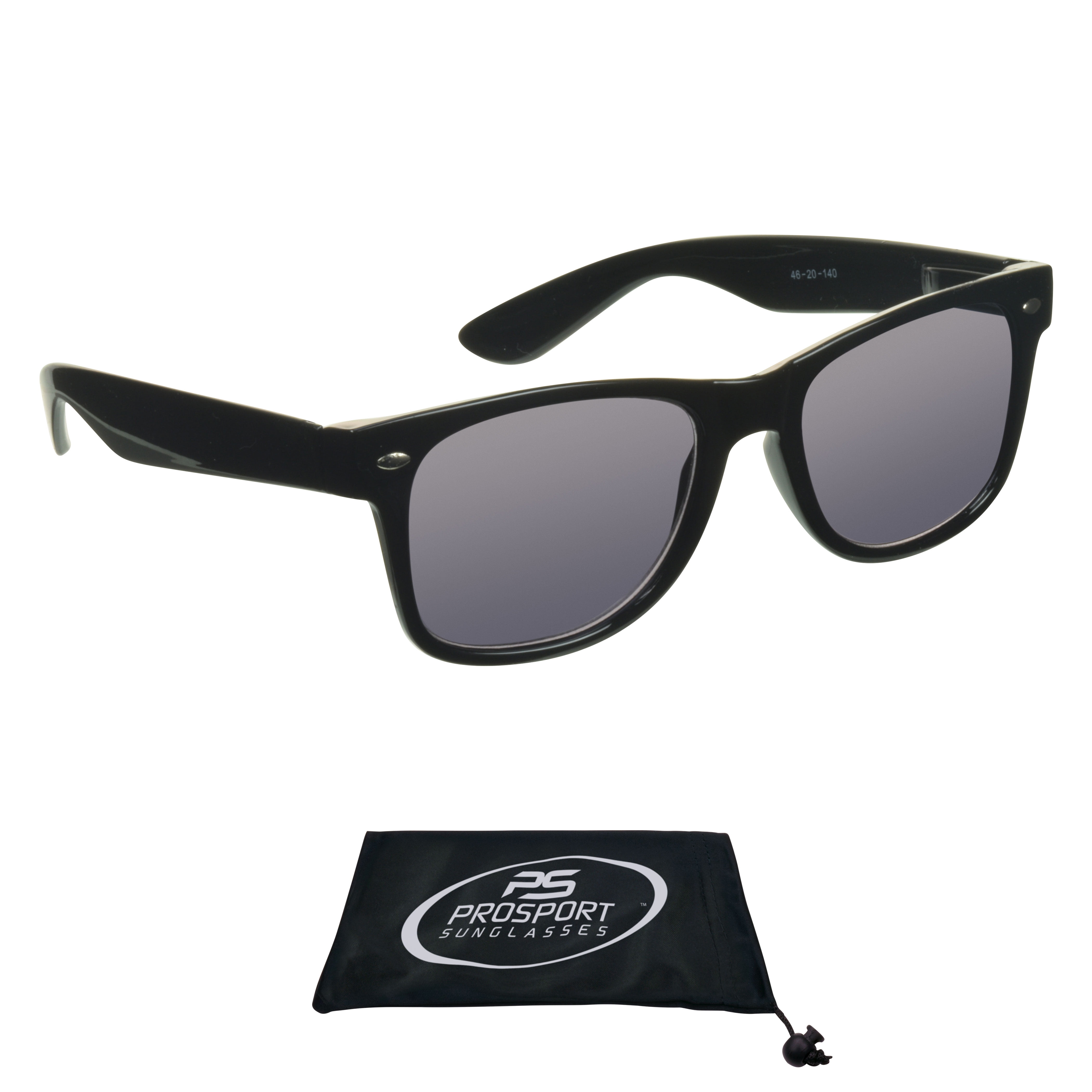 Large Frame Bifocal Sunglasses Black Unisex Sunreaders UV400 Protected Lenses 