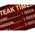 thumbnail image 4 of Funny Beer Sign Steak Timer - Metal BBQ Rules Sign, Outdoor Tin Signs for Patio, Kitchen, Pub, Man cave, Tiki Bar Decor 12x8 Inch Aluminum, 4 of 4