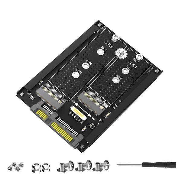 Metal Case B+M Key M.2 NGFF SSDs to 2.5" SATA3.0 6Gbps Converters Adapter Card with Enclosure Adapter M.2 SATA3.0 SSDs Adapter